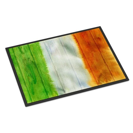 Carolines Treasures 24 x 36 in. Irish Flag on Wood Indoor or Outdoor Mat BB5753JMAT